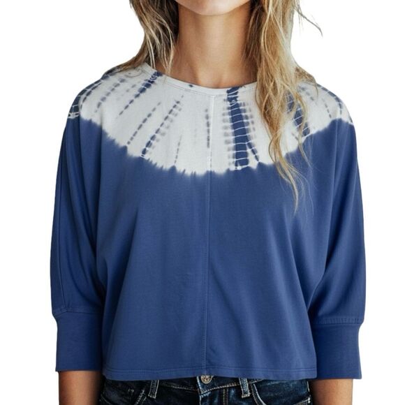 J.Jill Pure Jill Dolman Sleeve Blue & White Shirt Size XS Organic Cotton - Picture 1 of 12